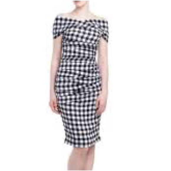 DOLCE & GABBANA Monochrome Gingham
Checked Ruched Bodycon Dress Size 2 - Picture 5 of 8